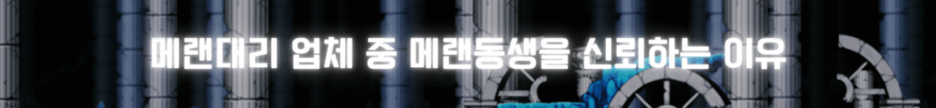 메랜대리 업체 중 메랜동생을 신뢰하는 이유는?